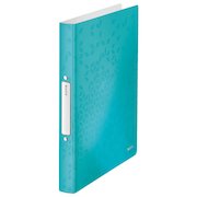Leitz WOW Ring Binder Polypropylene 2 O-Ring A4 25mm Rings Ice Blue (Pack 10) 42570051