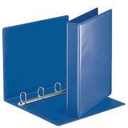 Esselte Essentials Presentation Ring Binder Polypropylene 4 D-Ring A4 30mm Rings Blue (Pack 10) 49715