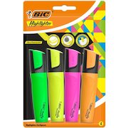 Bic Highlighter Pen with Clip Chisel Tip