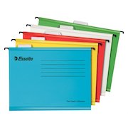 Esselte Pendaflex A4 Reinforced Suspension File Card V Base Assorted Colours (Pack 10) 93042