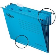 Rexel Classic A4 Suspension File Card 15mm V Base Blue (Pack 10) 2115595