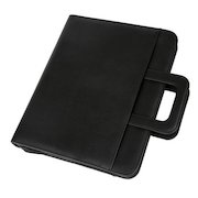 Alassio Leonardo A4 Organiser File Leather Black 30066