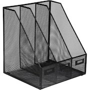 OSCO Wire Mesh Triple Magazine Rack