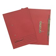 ValueX Transfer Spring File Manilla Foolscap 285gsm Red (Pack 25)