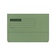 ValueX Document Wallet Manilla Foolscap Half Flap 285gsm Green (Pack 50)