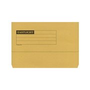 ValueX Document Wallet Manilla Foolscap Half Flap 285gsm Yellow (Pack 50)