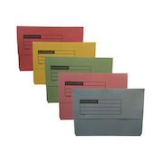 ValueX Document Wallet Manilla Foolscap Half Flap 250gsm Assorted (Pack 50)