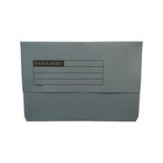 ValueX Document Wallet Manilla Foolscap Half Flap 250gsm Blue (Pack 50)