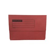 ValueX Document Wallet Manilla Foolscap Half Flap 250gsm Red (Pack 50)