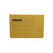 ValueX Document Wallet Manilla Foolscap Half Flap 250gsm Yellow (Pack 50)