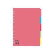 ValueX Divider 5 Part A4 155gsm Card Assorted Colours