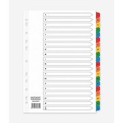 ValueX Index A-Z A4 Card White with Coloured Mylar Tabs