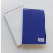 ValueX 127x200mm Wirebound Card Cover Reporters Shorthand Notebook Ruled 160 Pages Blue (Pack 10)