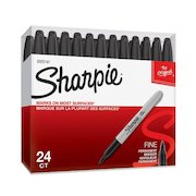 Sharpie Permanent Marker Fine Tip 0.9mm Line Black (Pack 24) 2077128