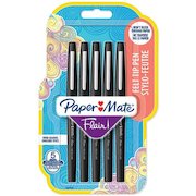 Paper Mate Flair Fibre Tip Pen 0.8mm Black (Pack 5) 2028909