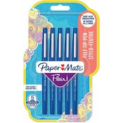 Paper Mate Flair Fibre Tip Pen 0.8mm Blue (Pack 5) 2028647