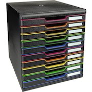 Exacompta Modulo A4 10 Draw Black/Harlequin/Black 302914D