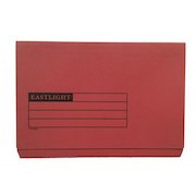 ValueX Document Wallet Full Flap Foolscap 270gsm Red (Pack 50) 45418DENT