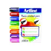Artline 2-in-1 Flipchart Marker Assorted (8 Pack) EK-325T-W8