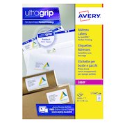 Avery Ultragrip Laser Address Labels QuickPEEL 63.5x38.1mm 21 Per Sheet White (10500 Pack) L7160-500