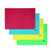 Elba Strongline Document Wallet Bright Manilla Foolscap Assorted (25 Pack) 100090138