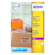 Avery Laser Parcel Label 210x297mm 1 Per Sheet Clear (25 Pack) L7567-25