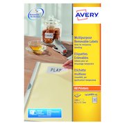 Avery Removable Labels 45.7x21.1mm 48 Per Sheet White (1200 Pack) L4736REV-25