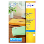 Avery Inkjet Labels 99x38mm 14 Per Sheet Clear (350 Pack) J8563-25