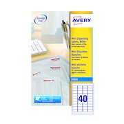 Avery Inkjet Mini Labels 45.7x25.4mm 40 Per Sheet White (1000 Pack) J8654-25
