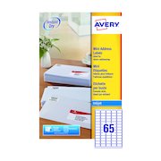 Avery Inkjet Mini Labels 38.1x21.2mm 65 Per Sheet White (1625 Pack) J8651-25