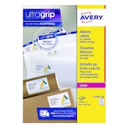 Avery Ultragrip Laser Address Labels QuickPEEL 63.5x38.1mm 21 Per Sheet White (2100 Pack) L7160-100