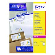 Avery Ultragrip Laser Parcel Labels 99.1x93.1mm 6 Per Sheet White (1500 Pack) L7166-250