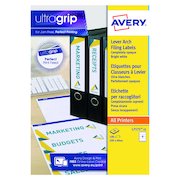 Avery Laser and Inkjet Lever Arch Filing Labels 200x60mm 4 Per Sheet White (100 Pack) L7171-25