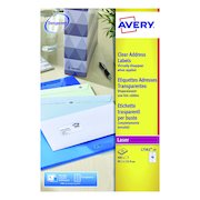 Avery Clear Laser Labels 99x34mm (400 Pack) L7562-25