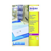 Avery Laser Address Labels 99.1x38.1 14 Per Sheet Clear (350 Pack) L7563S