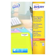 Avery Mini Laser Labels 46mmx11.11mm 84 Per Sheet White (2100 Pack) L7656-25