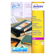 Avery Video Face Label 76x46mm 12 Per Sheet White (300 Pack) L7671-25