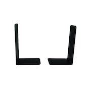 Metal Bookends Giant W165 x D215mm Black (2 Pack) 0441101