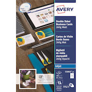 Avery Quick and Clean Business Cards Inkjet 260gsm 8 per Sheet Matt Coated