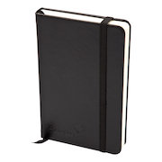 Silvine Executive Soft Feel Notebook 80gsm Ruled with Marker Ribbon 160pp A4 Black