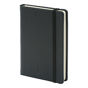 Silvine Executive Soft Feel Notebook 80gsm Ruled with Marker Ribbon 160pp A6 Black