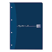 Oxford MyNotes Refill Pad Headbd 90gsm Ruled Margin Punched 4 Holes 160pp A4 Blue