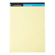 Cambridge Legal Pad Headbound Ruled Margin Perforated 100pp A4 Yellow Paper