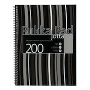 Pukka Pad Nbk Poly Wirebound 80gsm Ruled Margin Perf Punched 4 Holes 200pp A4+ Black