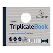 Challenge Triplicate Book Carbonless Ruled 100 Sets 105x130mm
