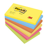 Post-it Colour Notes Pad of 100 Sheets 76x127mm Energetic Palette Rainbow Colours