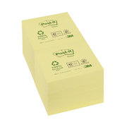 Post-it Recycled Notes Pad of 100 76x76mm Yellow