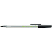 Bic Ecolutions Stic Ball Pen Recycled Slim 1.0mm Tip 0.32mm Line Black