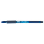 Bic SoftFeel Clic Pen Retractable Rubberised Barrel Med 1.0mm Tip 0.32mm Line Blue