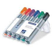 Staedtler Lumocolor Flipchart Markers Dry-safe Bullet Tip 2mm Wallet Asstd Colours